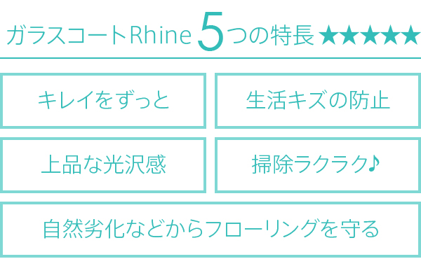 ガラスコートRhine 5つの特長