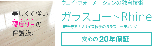 美しくて強い硬度9Hの保護膜 ガラスコートRhine