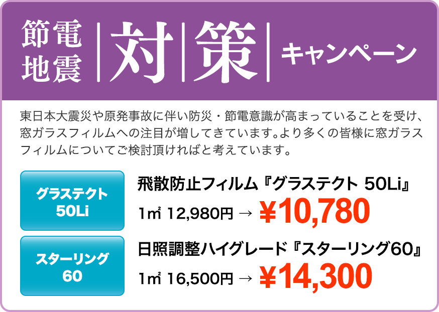 節電地震対策キャンペーン