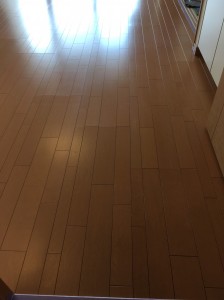 東京都大田区下丸子　シエルズガーデンリビエルタワー　天然木フローリング　剥離後