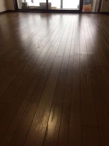 埼玉県川口市 エルザタワー55 天然木フローリング 剥離後③